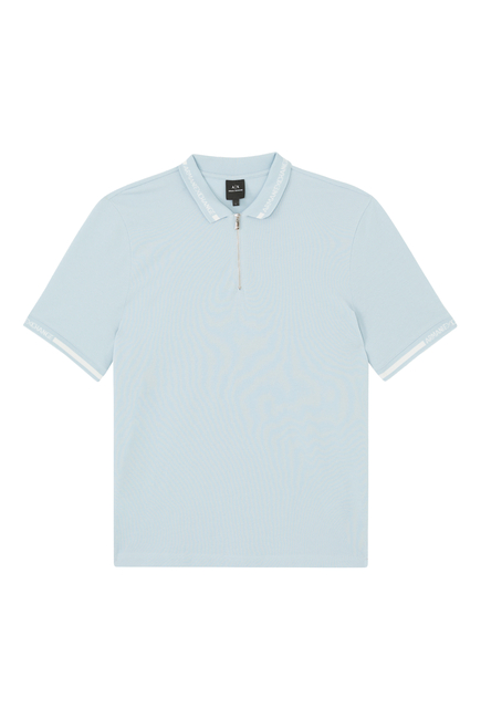 Half-Zip Cotton Piqué Polo Shirt